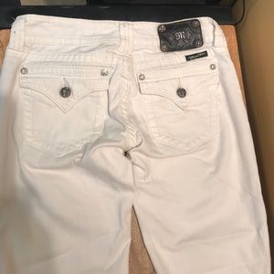 Missme bootcut white jeans size 28